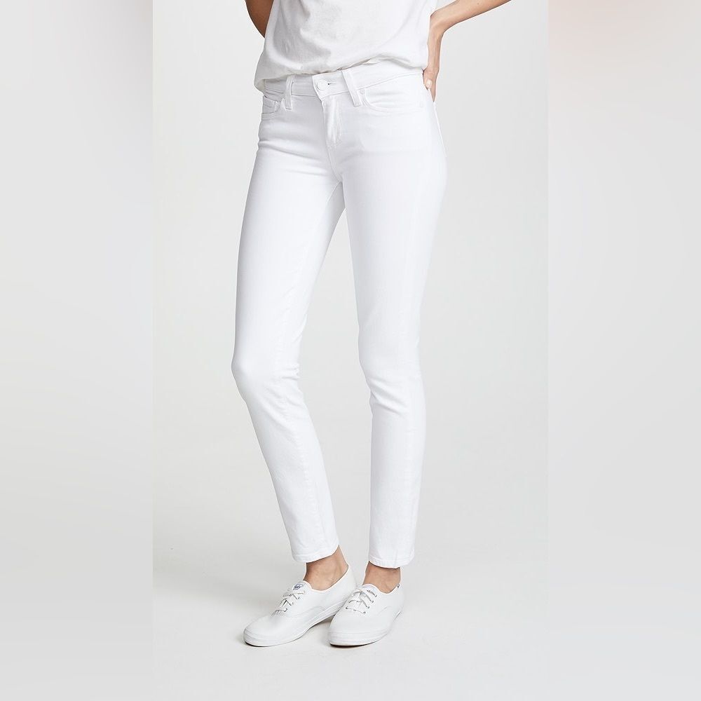 Paige Skyline Ankle Peg Jeans in White Size 30 EUC